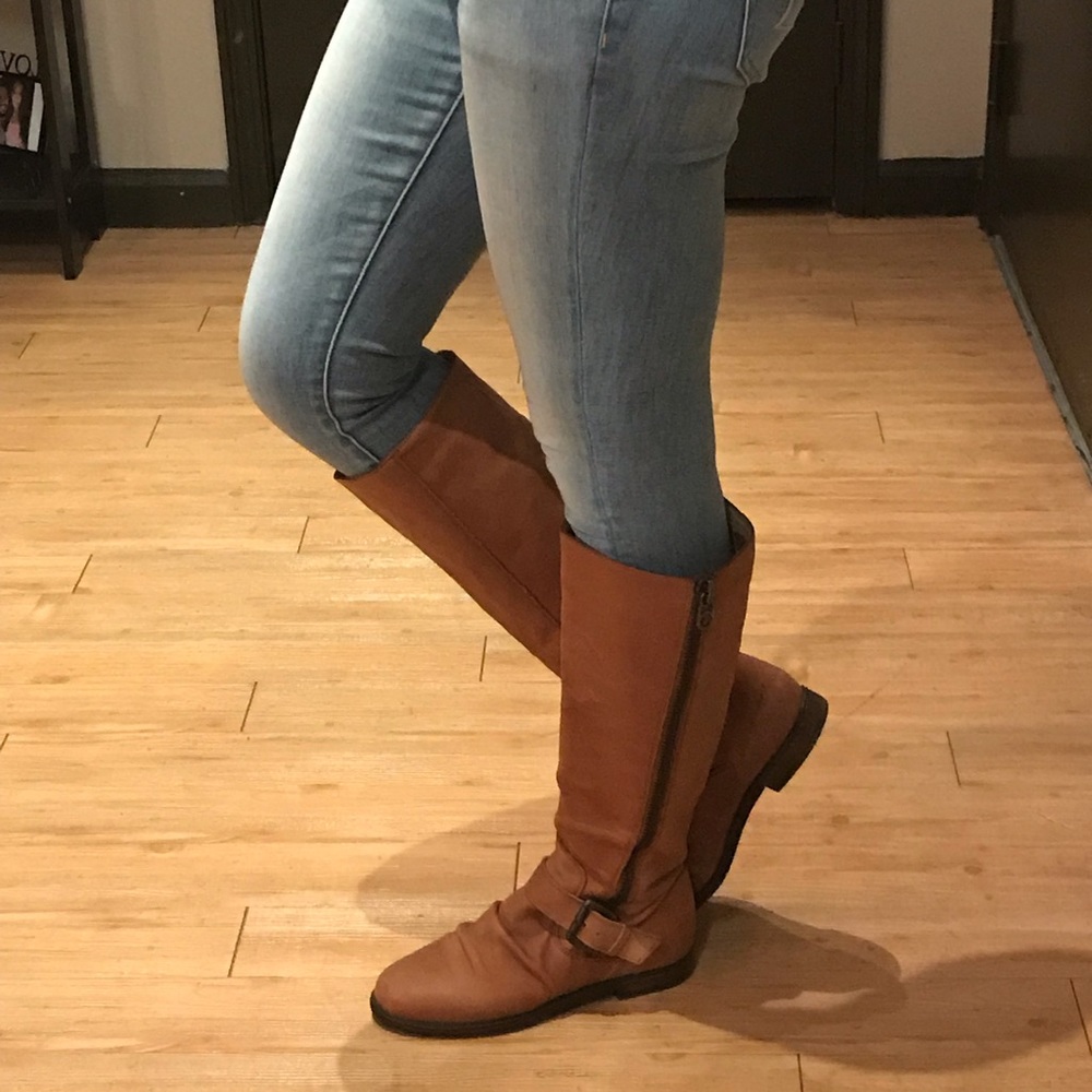 Steve Madden Cognac leather ridding boot